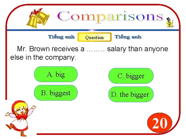 Question Mr. Brown receives a ……. . salary than anyone else in the company. Question Mr. Brown receives a ……. . salary than anyone else in the company.