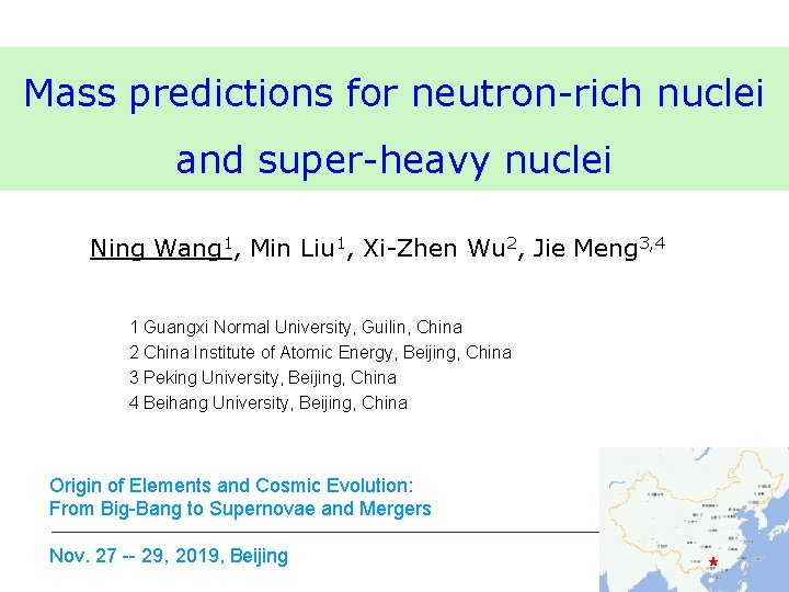 Mass predictions for neutron-rich nuclei and super-heavy nuclei Ning Wang 1, Min Liu 1,