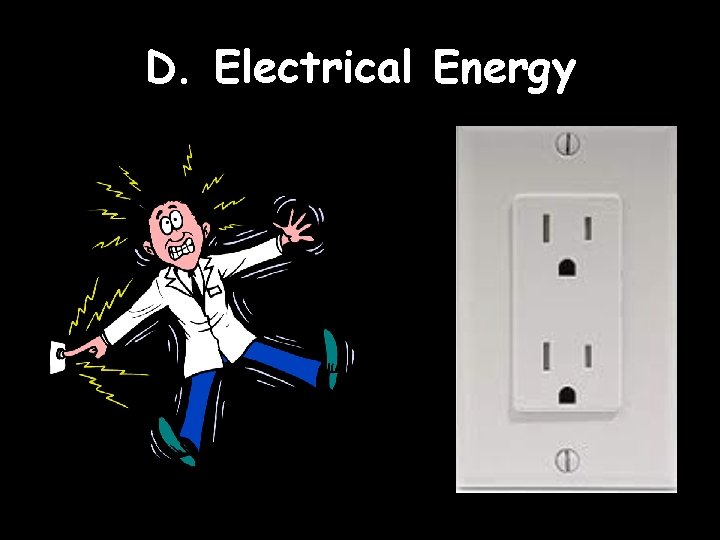 D. Electrical Energy D. Electrical Energy