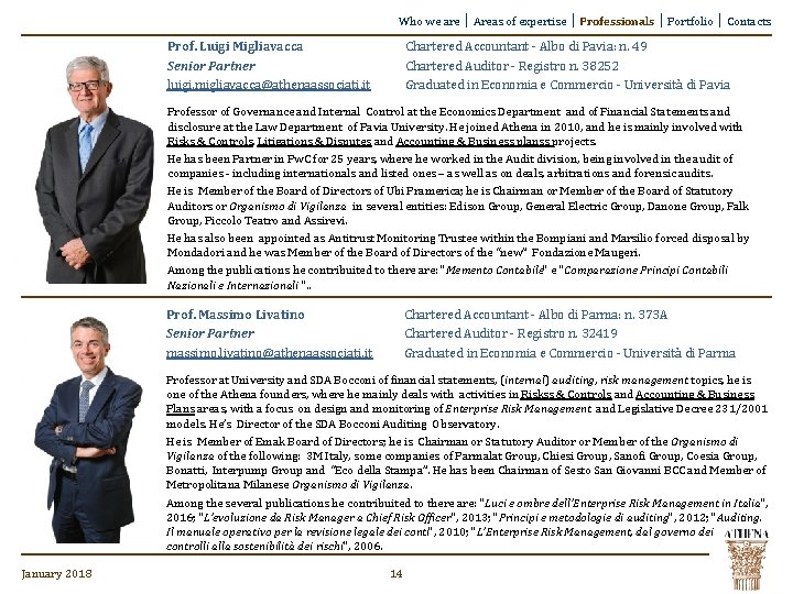 Who we are │ Areas of expertise │ Professionals │ Portfolio │ Contacts Prof. Who we are │ Areas of expertise │ Professionals │ Portfolio │ Contacts Prof.