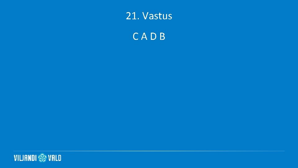 21. Vastus C A D B 