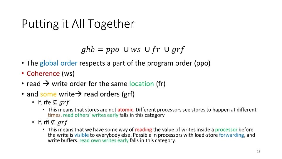 Putting it All Together • 16 Putting it All Together • 16