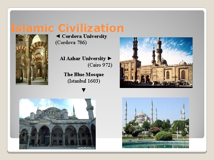 Islamic Civilization ◄ Cordova University (Cordova 786) Al Azhar University ► (Cairo 972) The