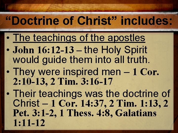 The Doctrine of Christ 2 John 9 Whoever