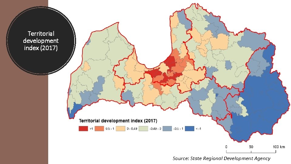 Territorial development index (2017) Source: State Regional Development Agency 