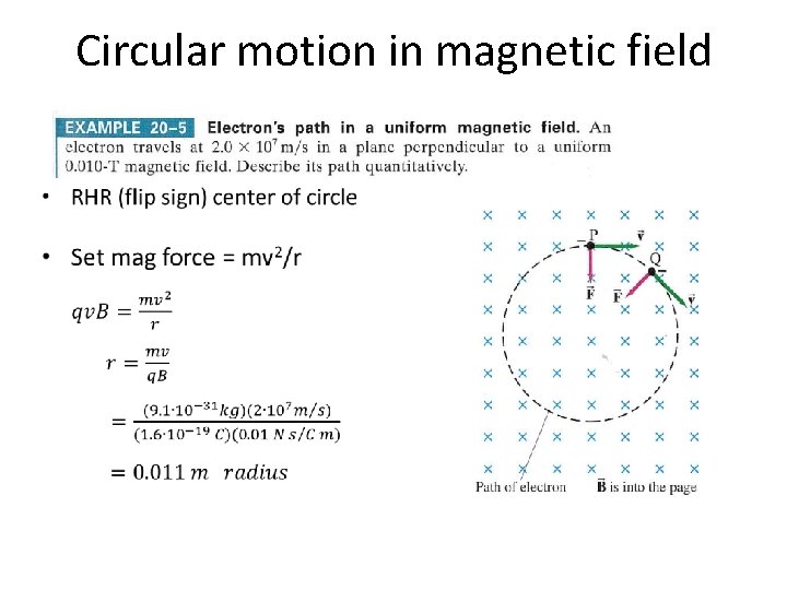 Circular motion in magnetic field • 