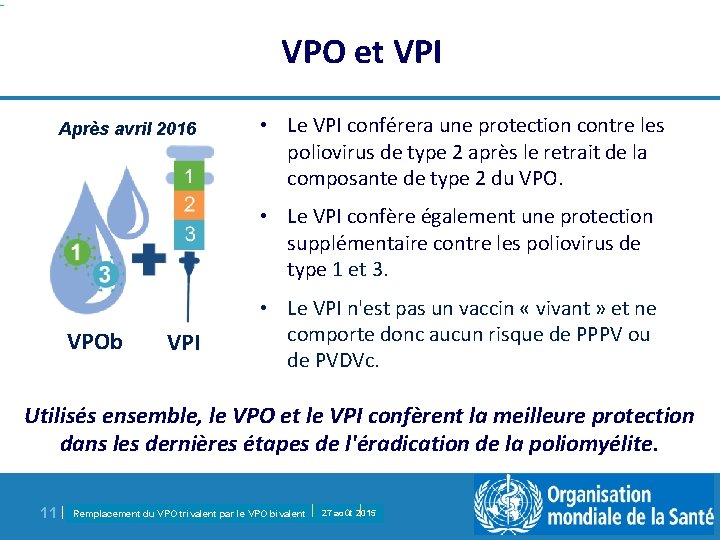 VPO et VPI Après avril 2016 • Le VPI conférera une protection contre les