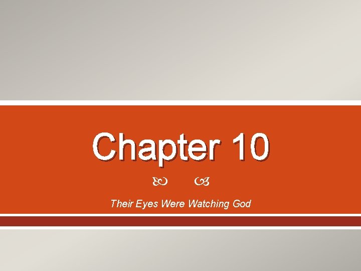 Chapter 10 Their Eyes Were Watching God 