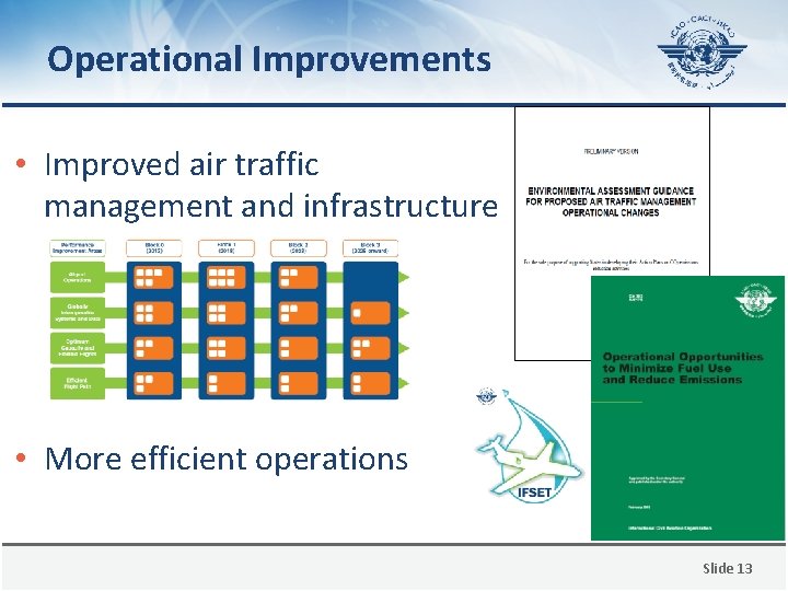 Operational Improvements • Improved air traffic management and infrastructure use • More efficient operations