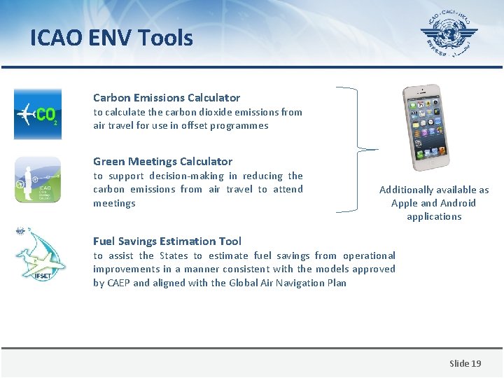 ICAO ENV Tools Carbon Emissions Calculator to calculate the carbon dioxide emissions from air