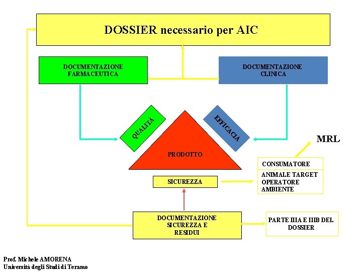 DOSSIER necessario per AIC DOCUMENTAZIONE FARMACEUTICA DOCUMENTAZIONE CLINICA C FI A A MRL IA