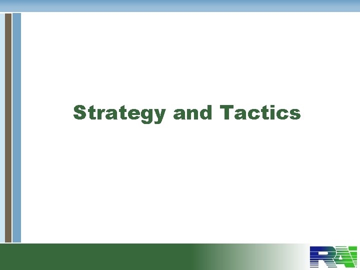 Strategy and Tactics 