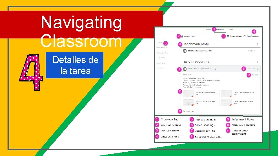 Navigating Classroom Detalles de la tarea 