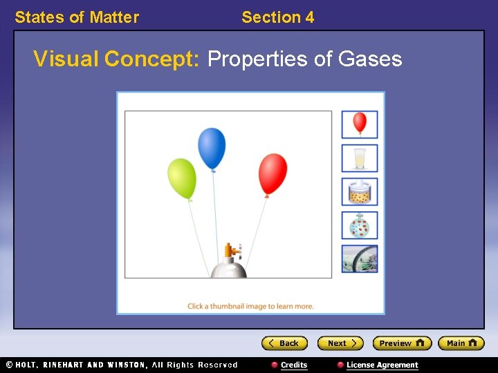 States of Matter Section 4 Visual Concept: Properties of Gases 