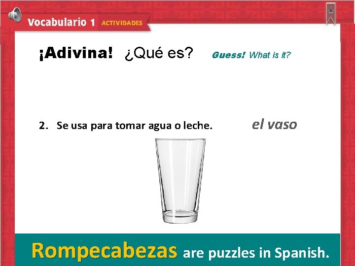 ¡Adivina! ¿Qué es? Guess! What is it? 1. Se usa para cubrir la mesa.