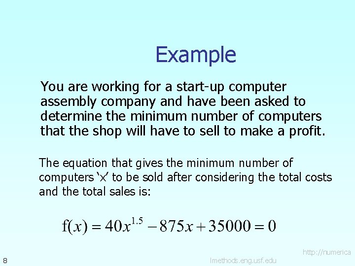 Example You are working for a start-up computer assembly company and have been asked Example You are working for a start-up computer assembly company and have been asked