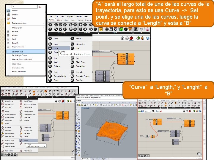 “A” será el largo total de una de las curvas de la trayectoria, para “A” será el largo total de una de las curvas de la trayectoria, para