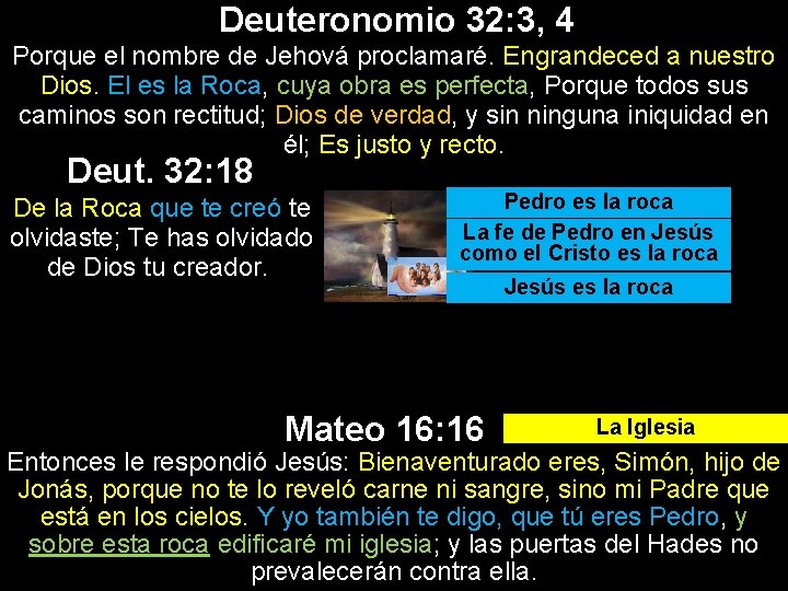 Deuteronomio 32: 3, 4 Porque el nombre de Jehová proclamaré. Engrandeced a nuestro Dios.