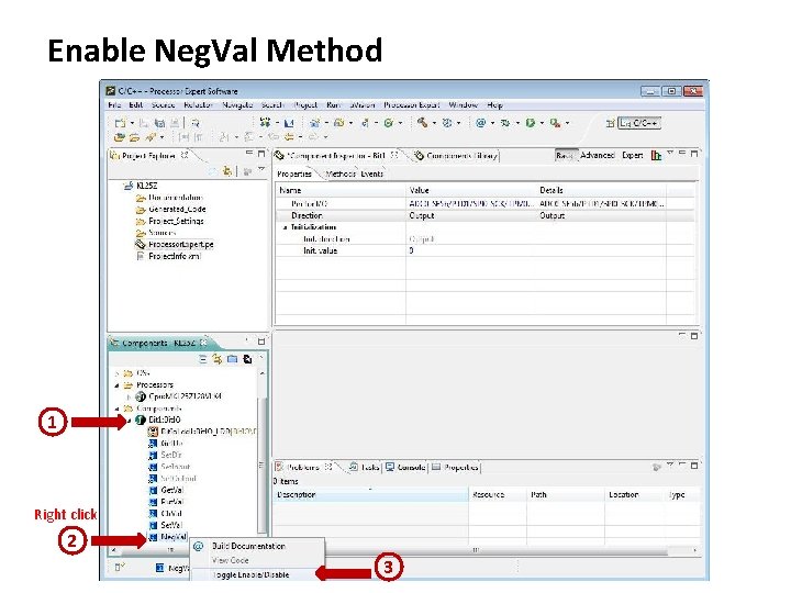 Enable Neg. Val Method 1 Right click 2 3 