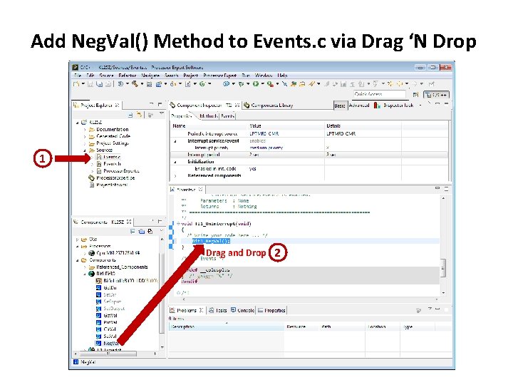 Add Neg. Val() Method to Events. c via Drag ‘N Drop 1 Drag and