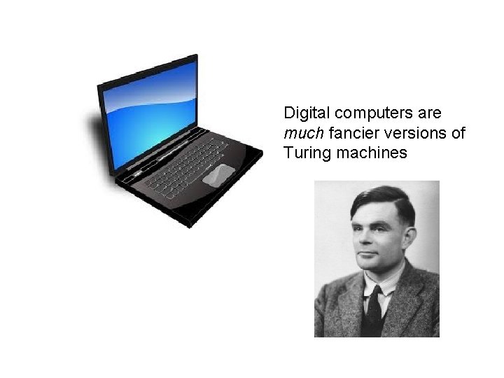 Digital computers are much fancier versions of Turing machines 