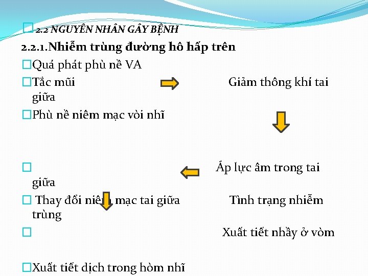 � 2. 2 NGUYÊN NH N G Y BỆNH 2. 2. 1. Nhiễm trùng