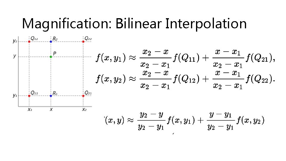 Magnification: Bilinear Interpolation 