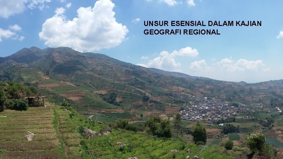 UNSUR ESENSIAL DALAM KAJIAN GEOGRAFI REGIONAL UNSUR ESENSIAL DALAM KAJIAN GEOGRAFI REGIONAL