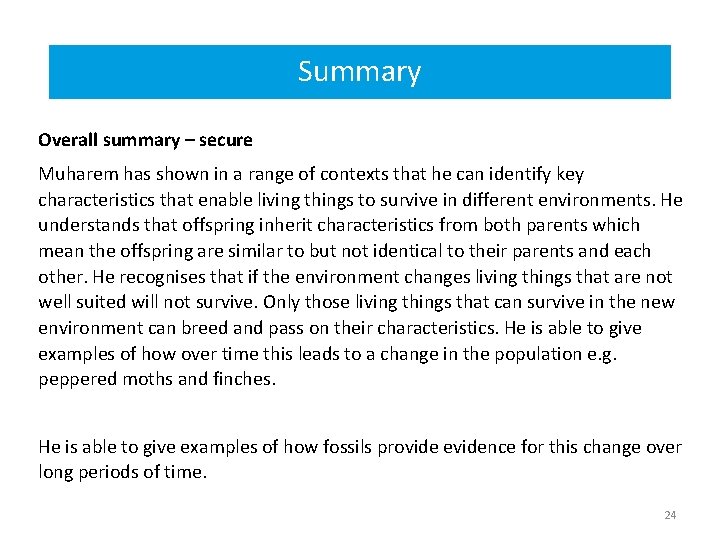 Summary Overall summary – secure Muharem has shown in a range of contexts that