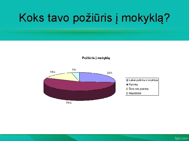 Koks tavo požiūris į mokyklą? 