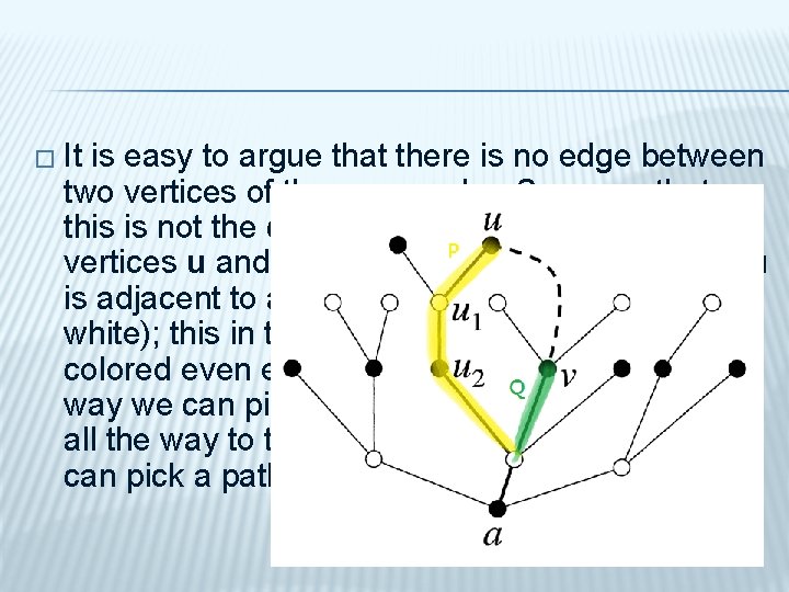 � It is easy to argue that there is no edge between two vertices