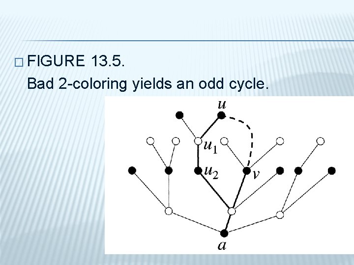 � FIGURE 13. 5. Bad 2 -coloring yields an odd cycle. 