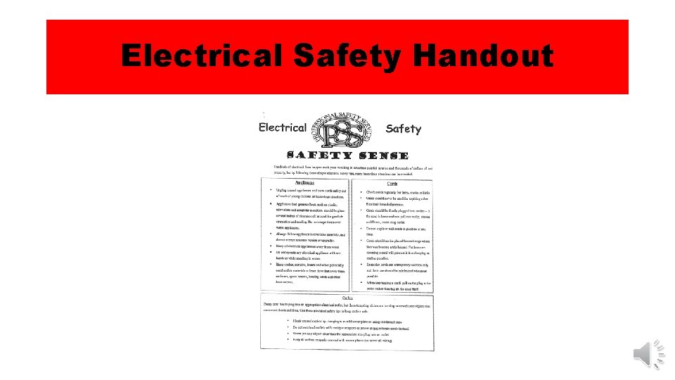 Electrical Safety Handout 