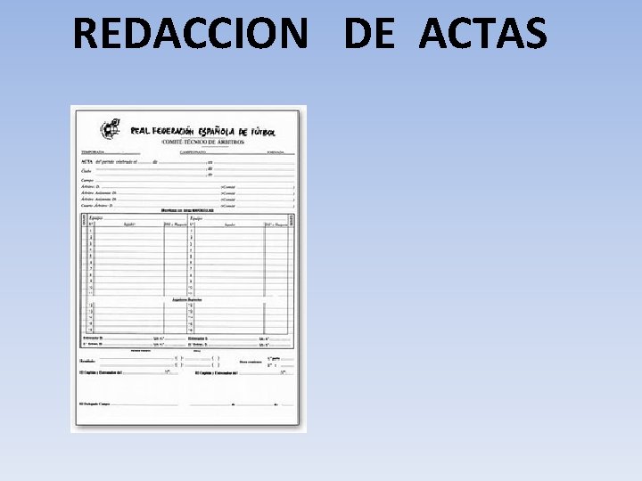 REDACCION DE ACTAS 
