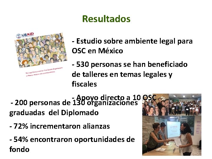 Resultados - Estudio sobre ambiente legal para OSC en México - 530 personas se