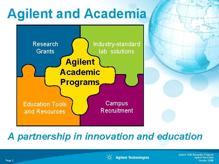 Agilent and Academia Research Grants Industry-standard lab solutions Agilent Academic Programs Education Tools and Agilent and Academia Research Grants Industry-standard lab solutions Agilent Academic Programs Education Tools and