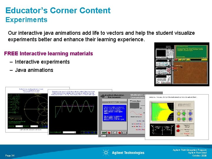 Educator’s Corner Content Experiments Our interactive java animations add life to vectors and help Educator’s Corner Content Experiments Our interactive java animations add life to vectors and help