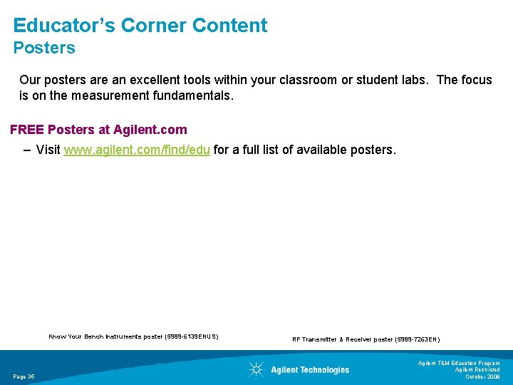 Educator’s Corner Content Posters Our posters are an excellent tools within your classroom or Educator’s Corner Content Posters Our posters are an excellent tools within your classroom or