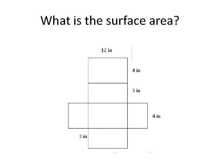 What is the surface area? 12 in 4 in 3 in 