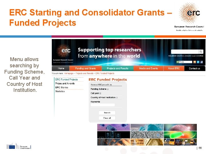 ERC Starting and Consolidator Grants – Funded Projects Established by the European Commission Menu