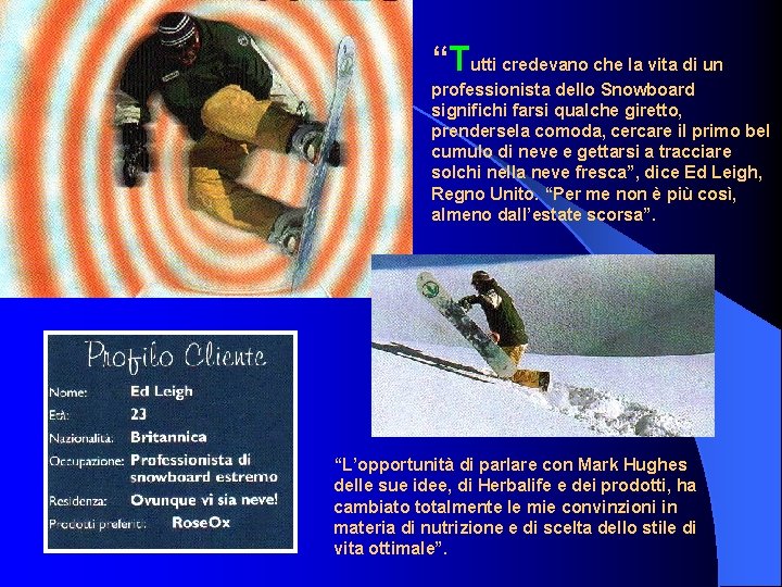 “Tutti credevano che la vita di un professionista dello Snowboard significhi farsi qualche giretto,