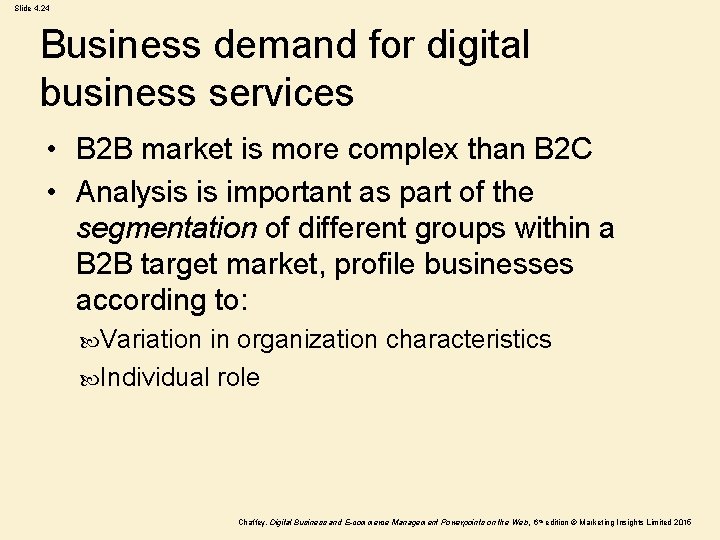 Slide 4. 24 Business demand for digital business services • B 2 B market