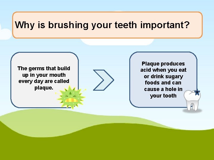 Why is brushing your teeth important? The germs that build up in your mouth