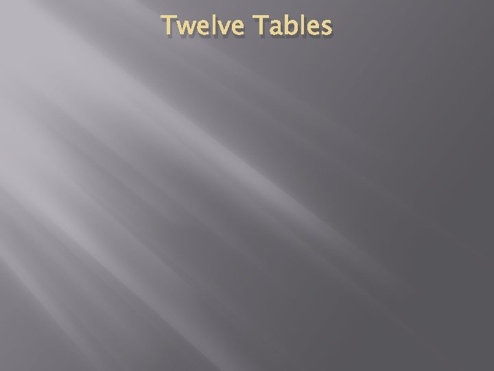 Twelve Tables 