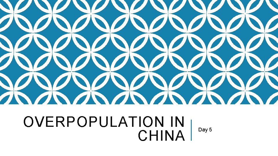 OVERPOPULATION IN CHINA Day 5 