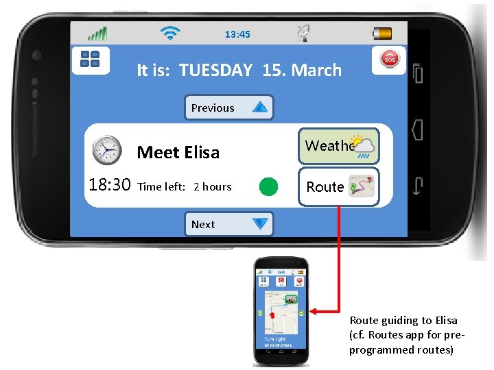 13: 45 It is: TUESDAY 15. March Previous 18: 30 Meet Elisa Weather Time