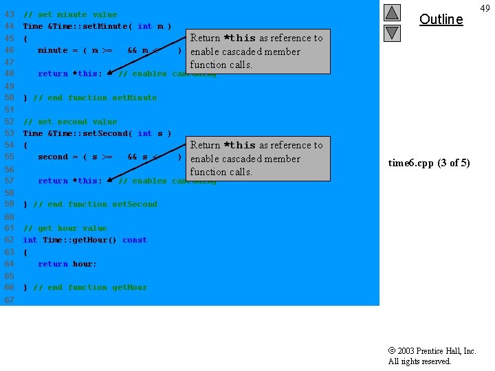 43 44 45 46 // set minute value Time &Time: : set. Minute( int