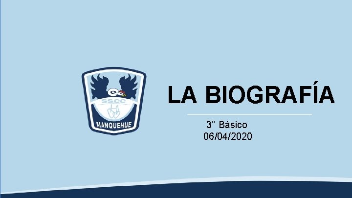 Padre Damián de Veuster 2215, Vitacura Santiago de Chile colegio@ssccmanquehue. cl LA BIOGRAFÍA www.