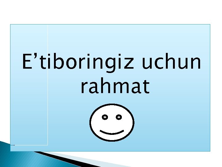 E’tiboringiz uchun rahmat 