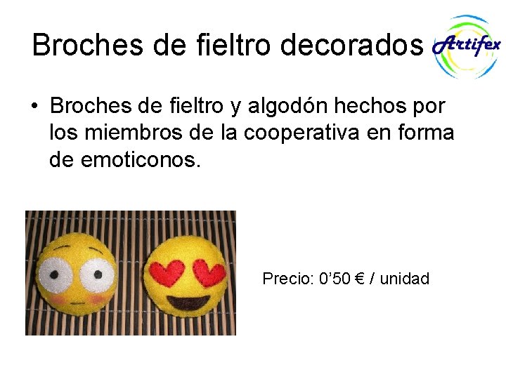 Broches de fieltro decorados • Broches de fieltro y algodón hechos por los miembros